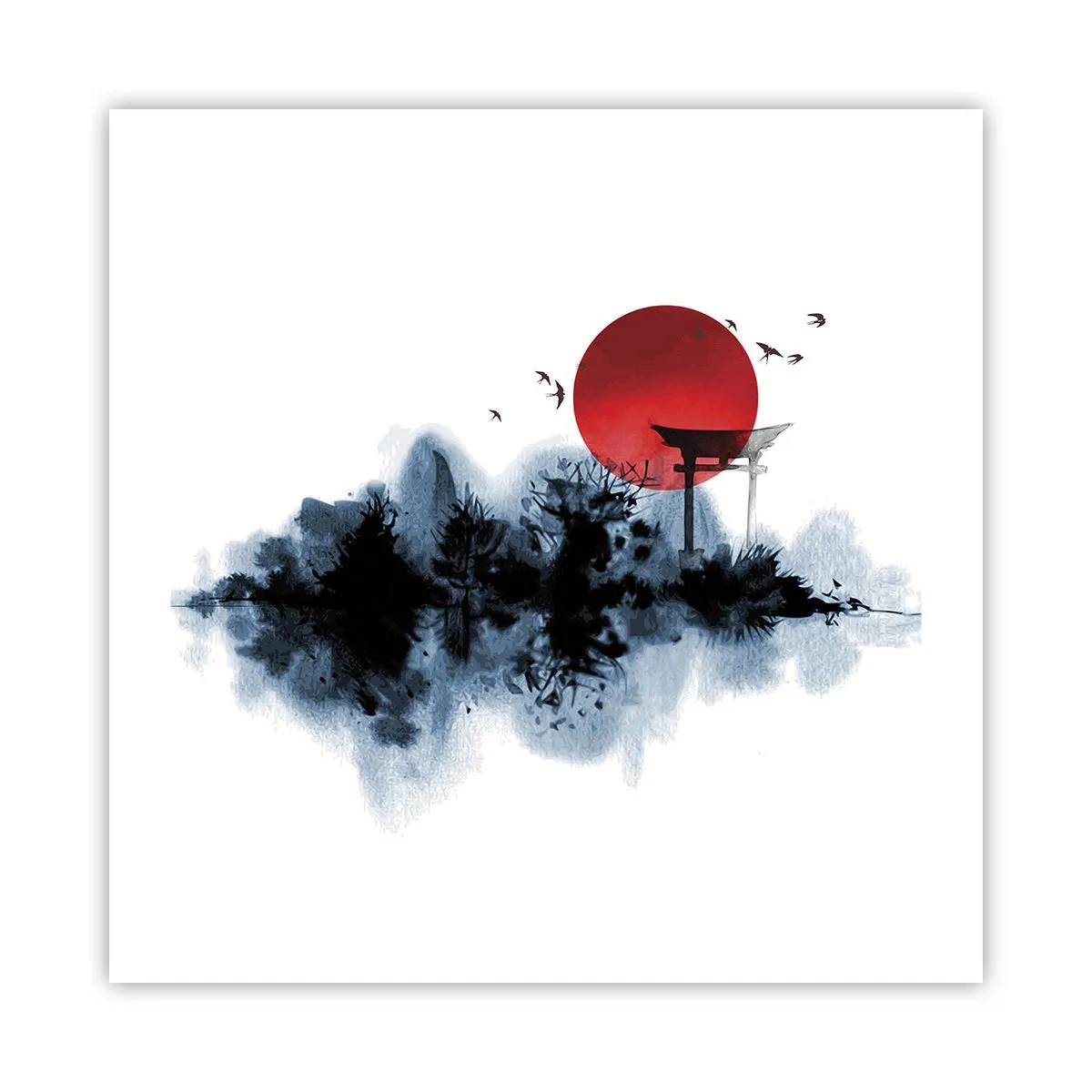 Affiche - Poster - Vue japonnaise - 50x50 cm
