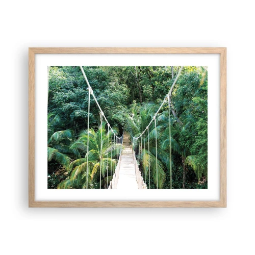 Affiche dans un chêne clair - Poster - Welcome to the jungle! - 50x40 cm