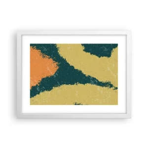 Affiche dans un cadre blanc - Poster - Abstraction – mouvement lent - 40x30 cm
