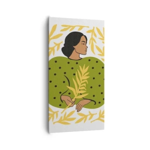 Impression sur toile - Image sur toile - Fille hawaïenne - 65x120 cm