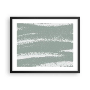 Affiche dans un cadre noir - Poster - Abstraction dans un climat hivernal - 50x40 cm