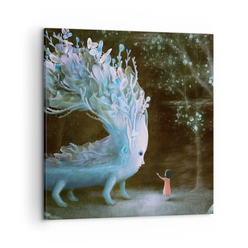 Impression sur toile - Image sur toile - Une rencontre fantastique - 50x50 cm