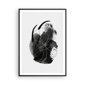 Affiche dans un cadre noir - Poster - Fait de noir - 70x100 cm