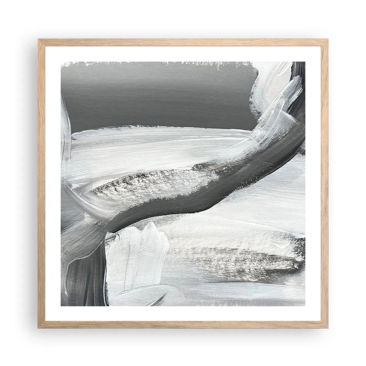 Affiche dans un chêne clair - Poster - Un geste décisif - 60x60 cm