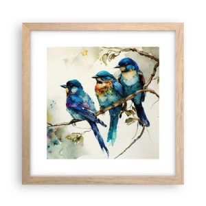 Affiche dans un chêne clair - Poster - A-t-il été offensé ? - 30x30 cm