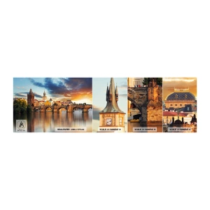Échantillon de Papier Peint Autocollant Deluxe Sticker - Belle depuis des lustres - Ville, Prague, La République tchèque - 100x30 cm