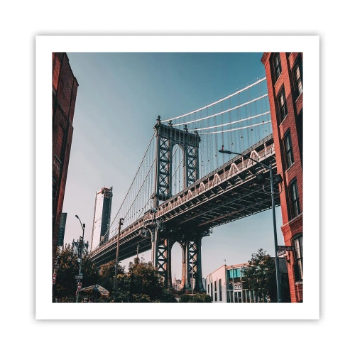 Affiche - Poster - Sur les vagues de la ville - 60x60 cm