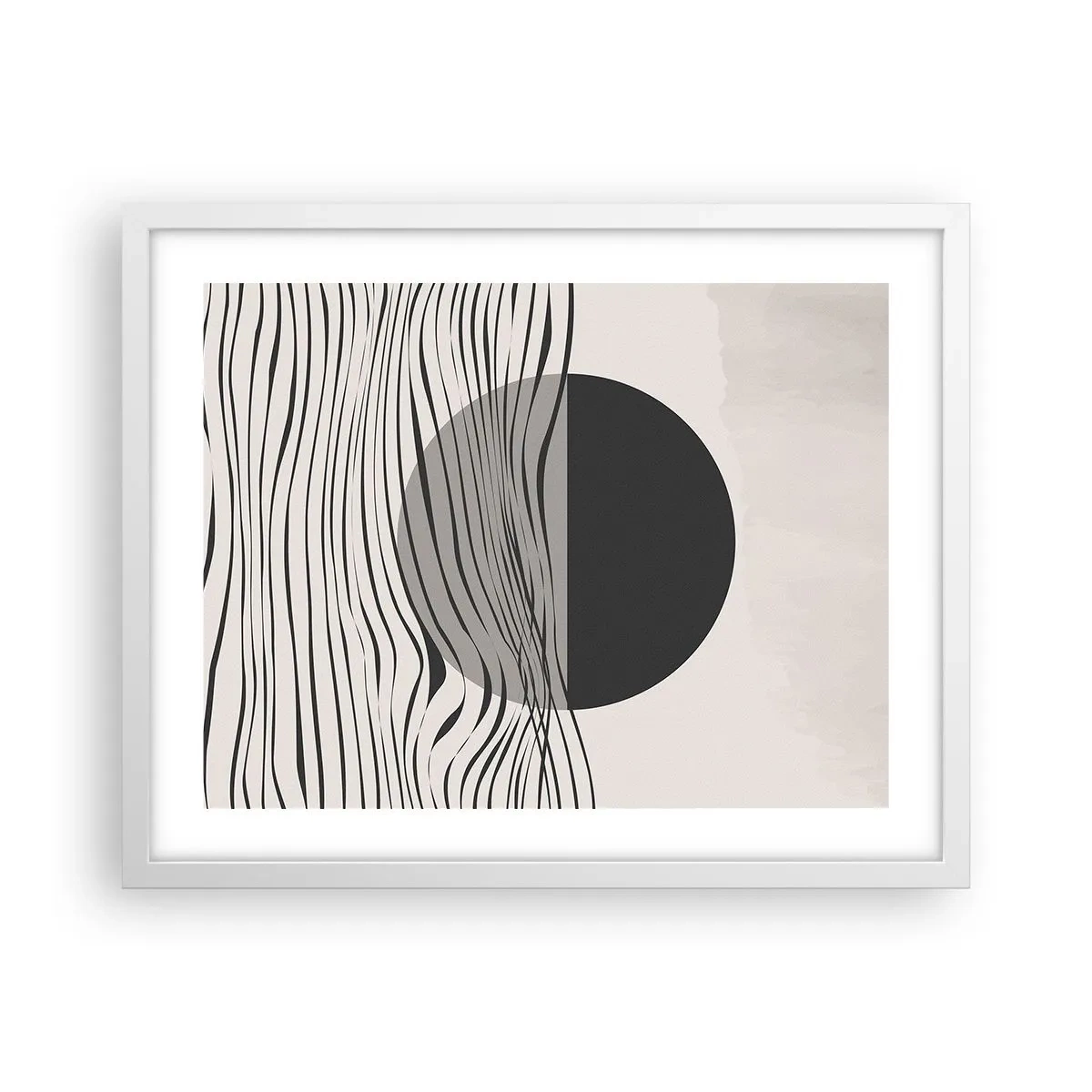 Affiche dans un cadre blanc - Poster - Demi composition - 50x40 cm
