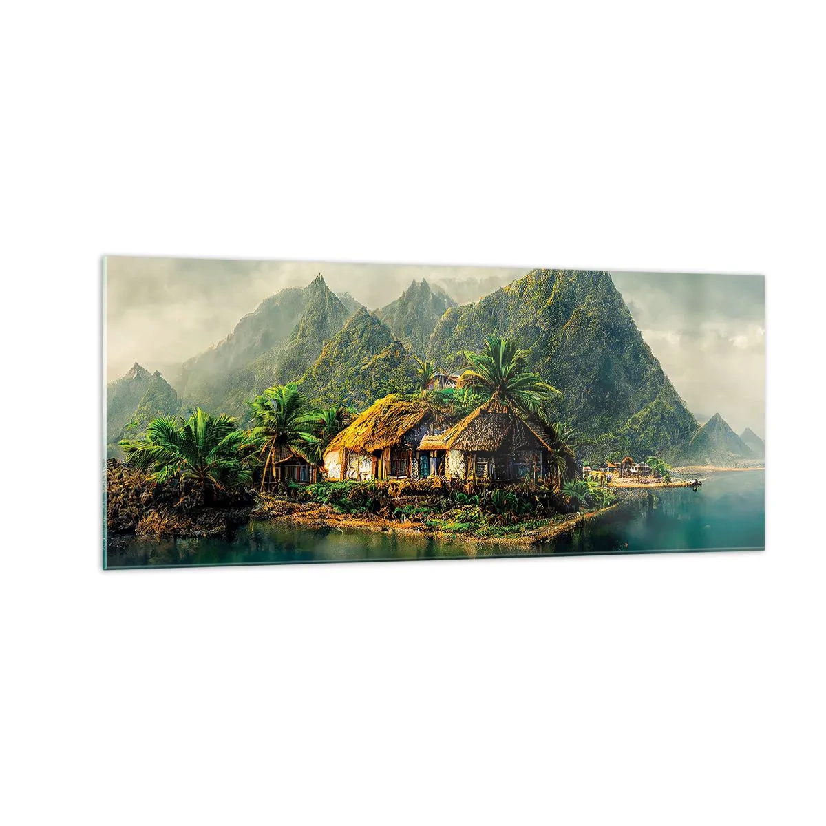 Impression sur verre - Image sur verre - Paradis tropical - 100x40 cm