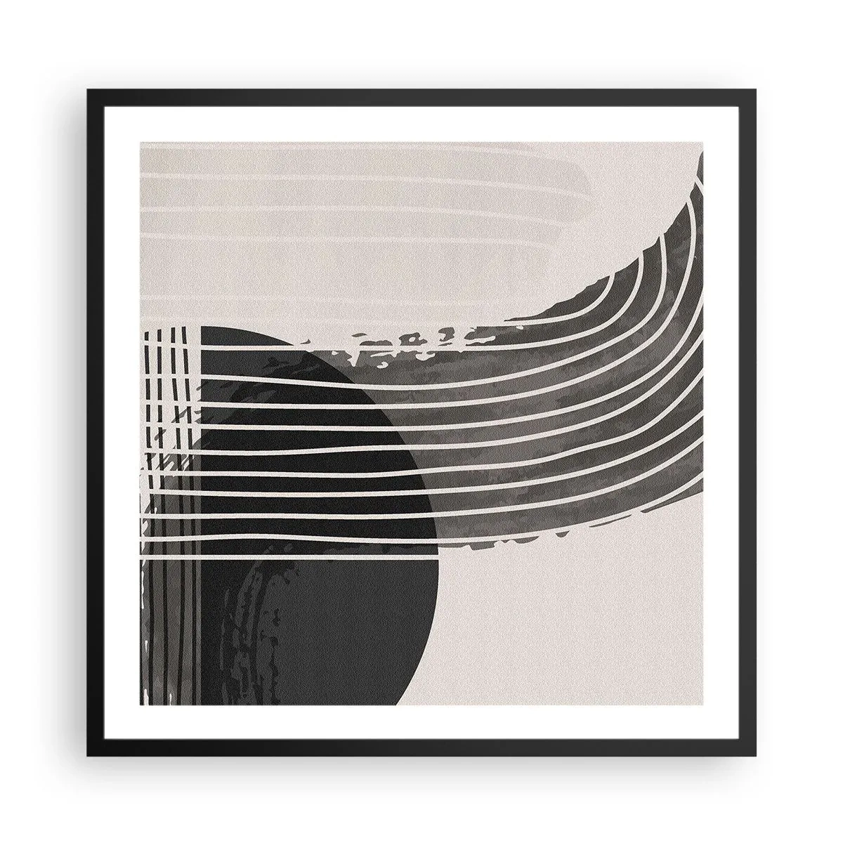 Affiche dans un cadre noir - Poster - Aller et retour - 60x60 cm