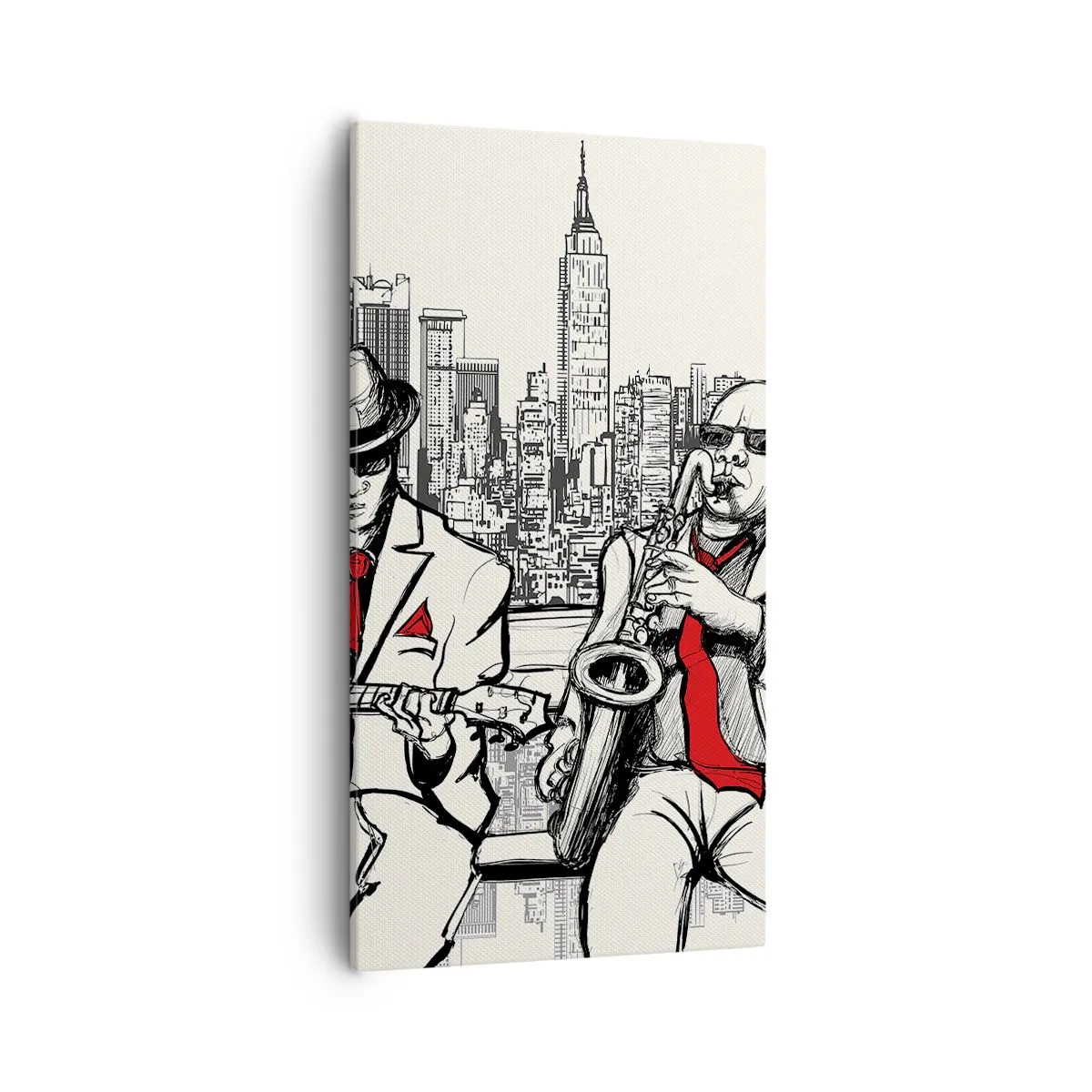 Impression sur toile - Image sur toile - improvisation new-yorkaise - 55x100 cm