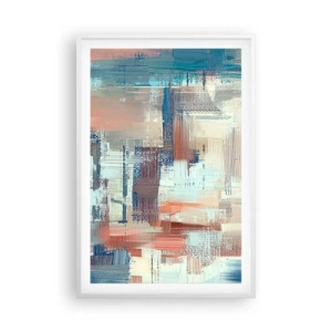 Affiche dans un cadre blanc - Poster - Atteindre la lumière - 61x91 cm