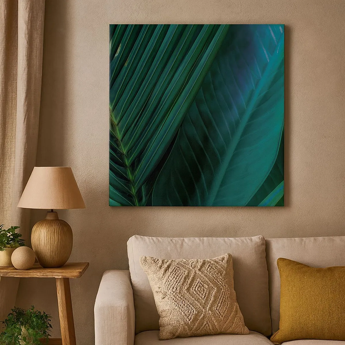 Impression sur toile - Image sur toile - L'anatomie du vert - 30x30 cm