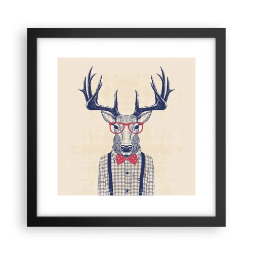 Affiche dans un cadre noir - Poster - Une extravagance amusante - 30x30 cm