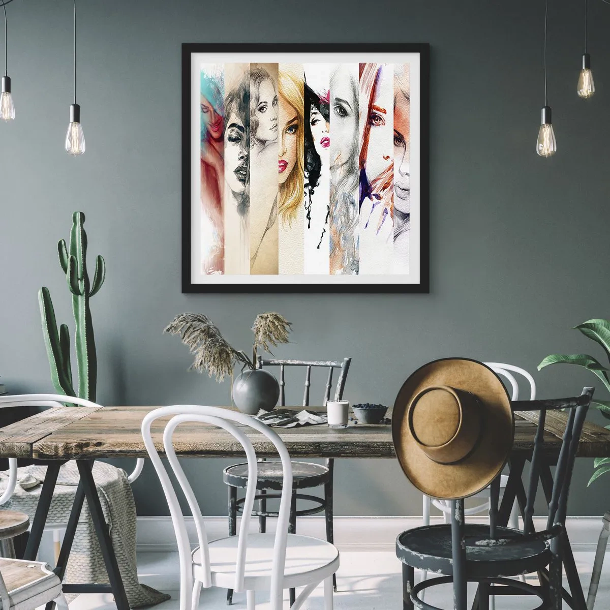 Affiche dans un cadre noir - Poster - Et c'est toujours TOI - 40x40 cm