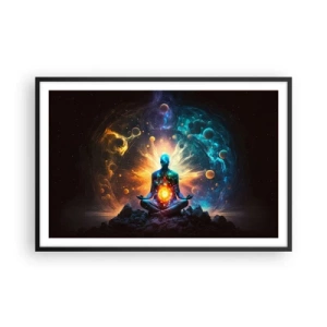 Affiche dans un cadre noir - Poster - Paix cosmique - 91x61 cm