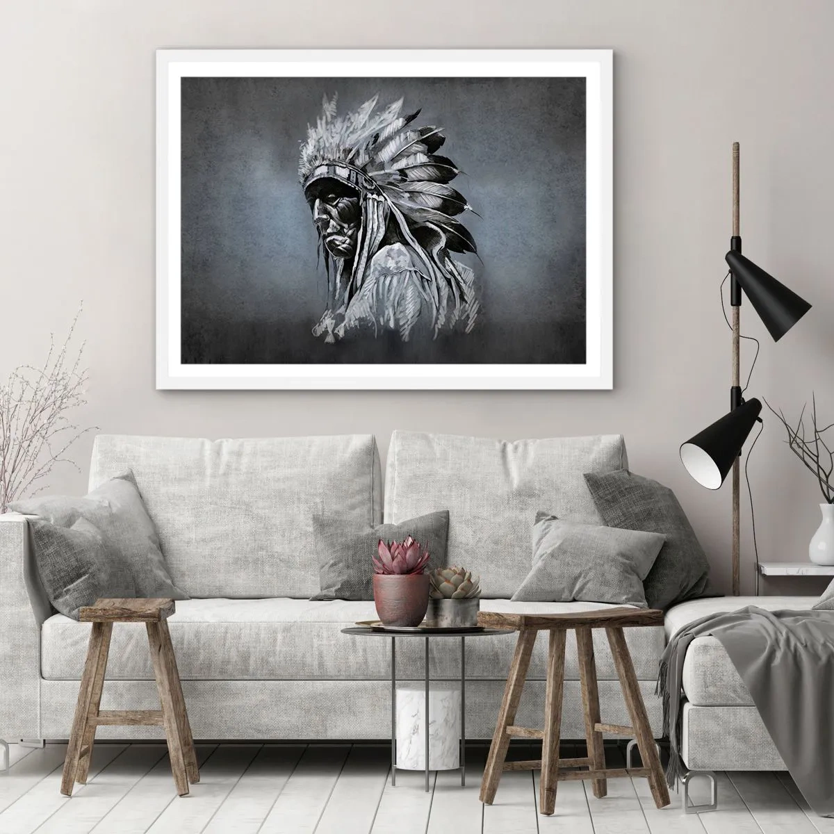 Affiche dans un cadre blanc - Poster - Retour aux sources - 70x50 cm