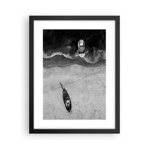 Affiche dans un cadre noir - Poster - Toujours sur le rivage… - 30x40 cm