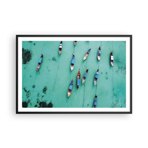 Affiche dans un cadre noir - Poster - Dans une attente jouyeuse - 91x61 cm