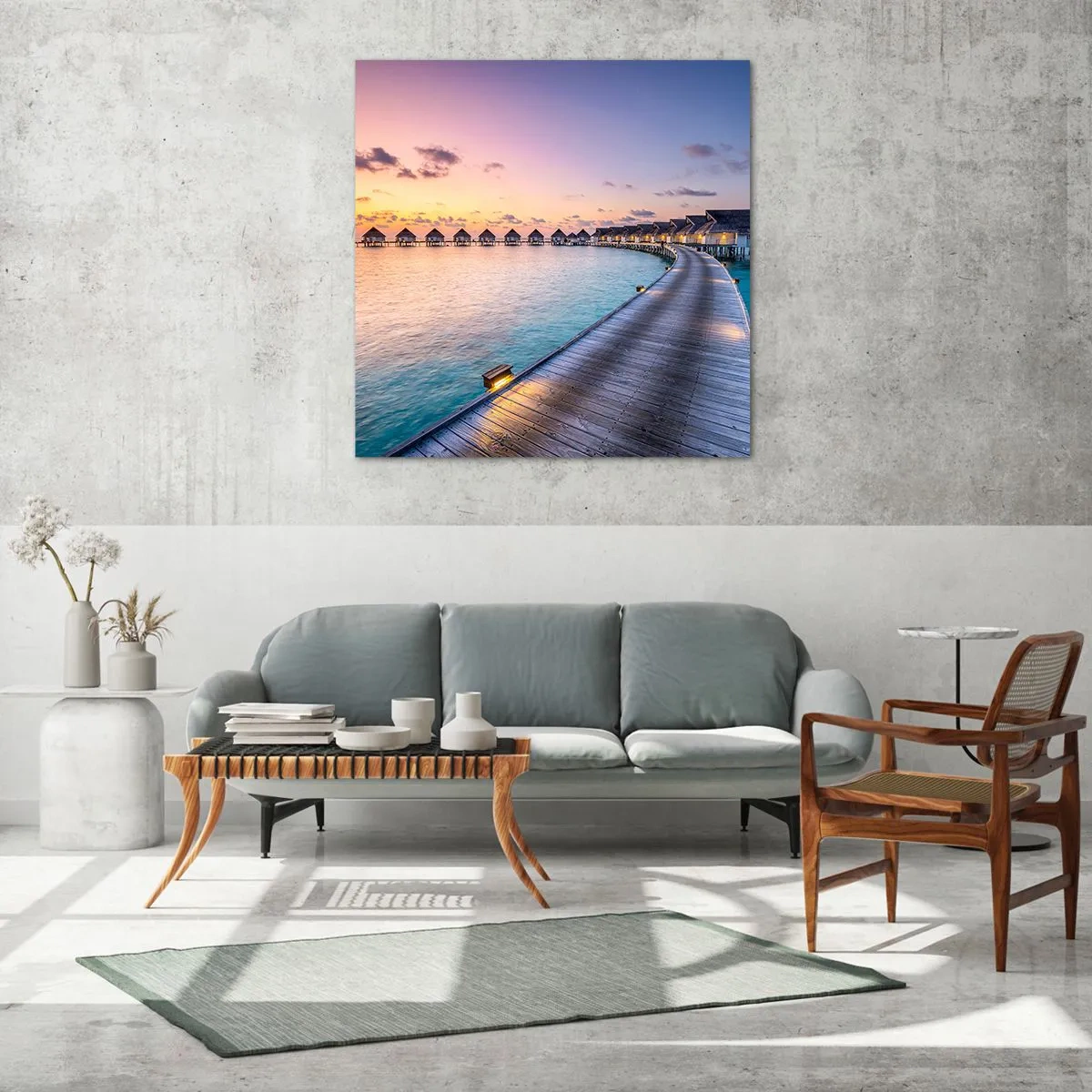 Impression sur verre - Image sur verre - Vacances - retour aux sources - 70x70 cm