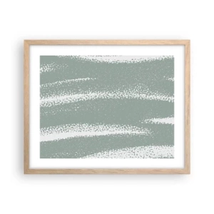 Affiche dans un chêne clair - Poster - Abstraction dans un climat hivernal - 50x40 cm
