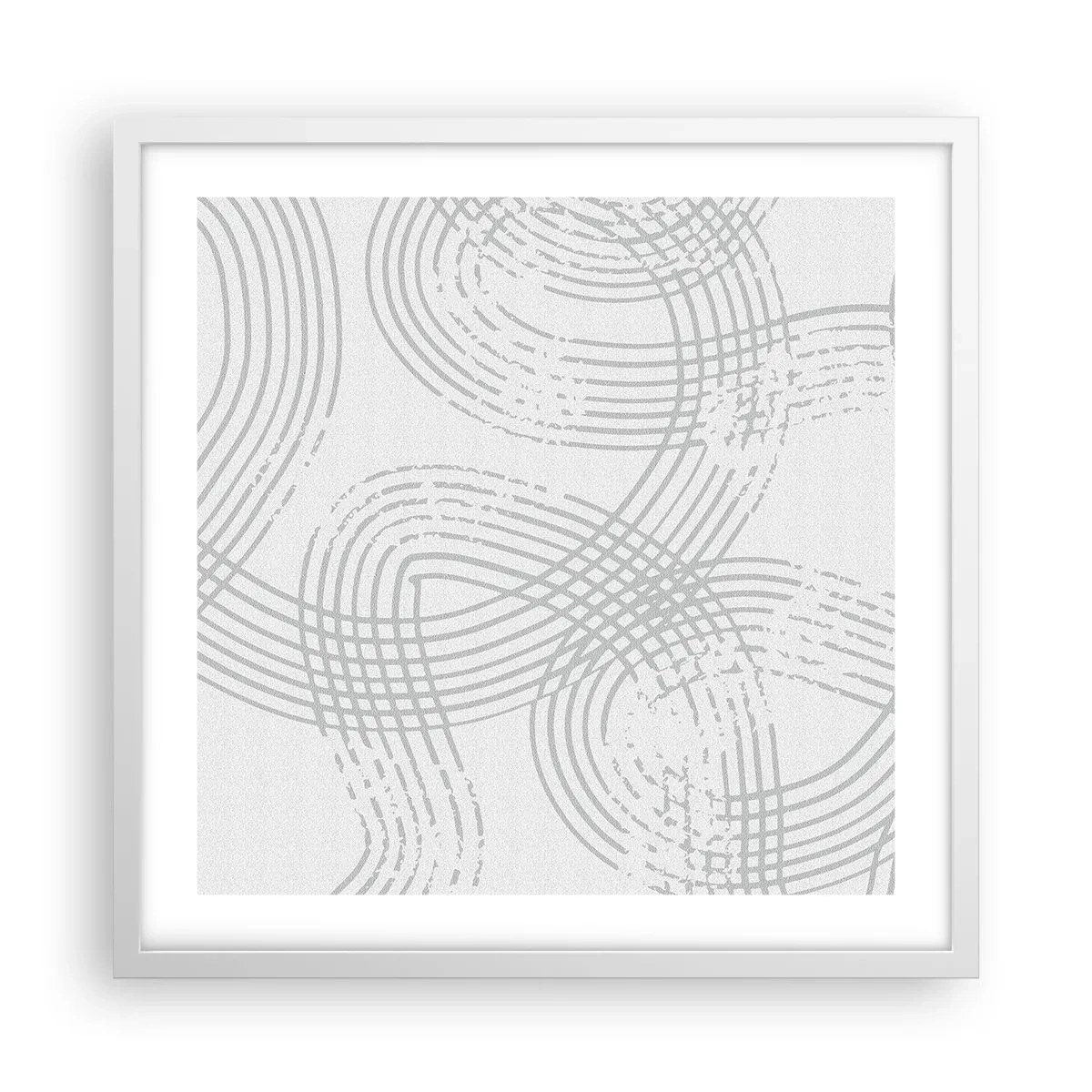 Affiche dans un cadre blanc - Poster - Il n'y a pas de chemin droit - 50x50 cm