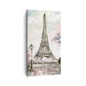 Impression sur toile - Image sur toile - Balade d'avril à Paris - 45x80 cm