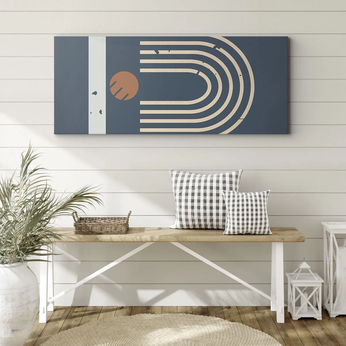 Impression sur toile - Image sur toile - Géométrie sur la grenade - 100x40 cm