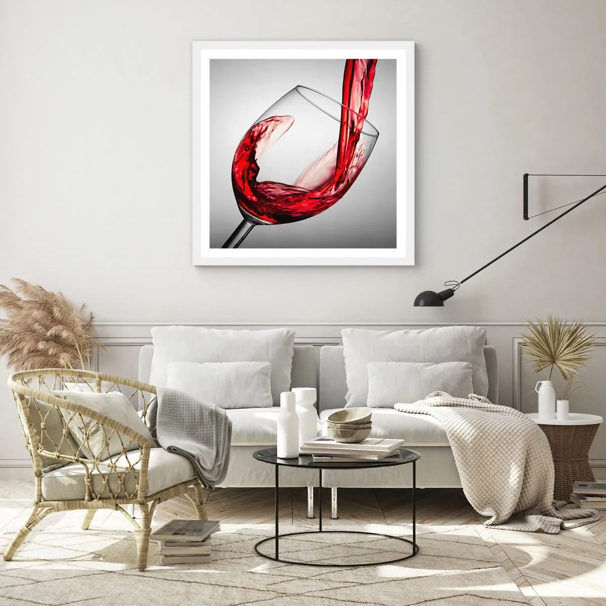 Affiche dans un cadre blanc - Poster - Nuance - mouvement - son - 60x60 cm