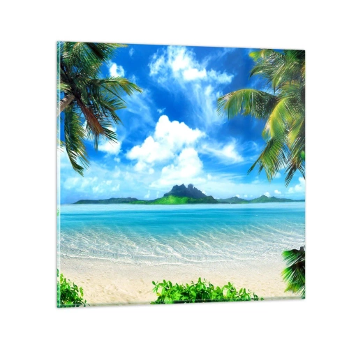 Impression sur verre - Image sur verre - L'azur des tropiques - 40x40 cm