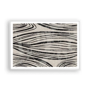 Affiche dans un cadre blanc - Poster - Ligne de marécage - 100x70 cm