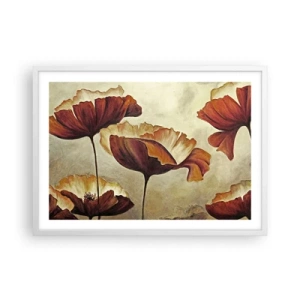 Affiche dans un cadre blanc - Poster - À la lisière des champs - 70x50 cm