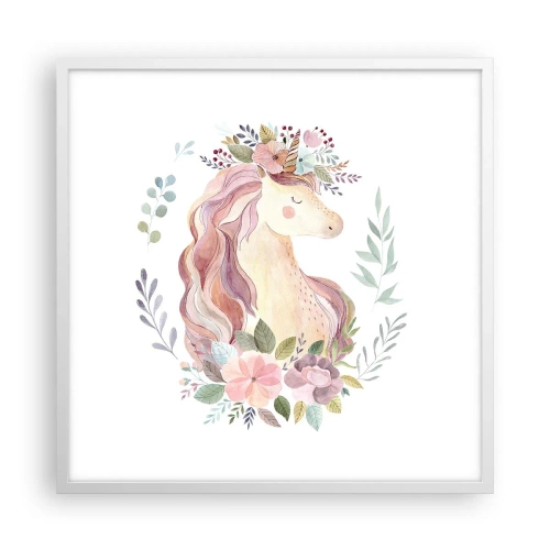 Affiche dans un cadre blanc - Poster - Invitation au monde des contes de fées - 60x60 cm