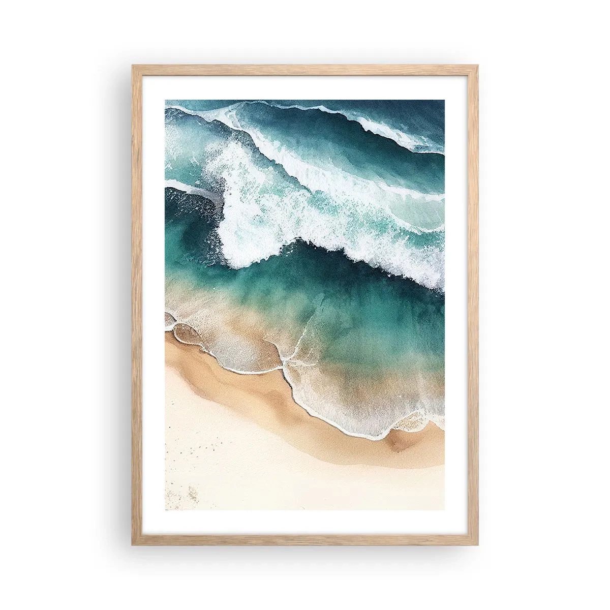 Affiche dans un chêne clair - Poster - La rencontre éternelle - 50x70 cm