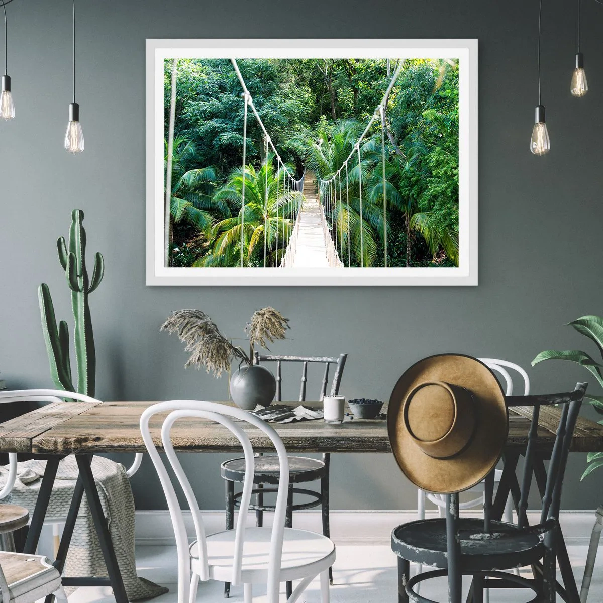 Affiche dans un cadre blanc - Poster - Welcome to the jungle! - 70x50 cm