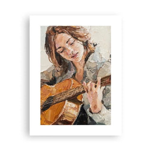 Affiche - Poster - Concerto pour guitare et coeur de fille - 30x40 cm