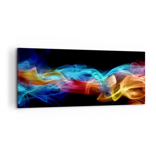 Impression sur toile - Image sur toile - Danse arc-en-ciel du brouillard - 100x40 cm
