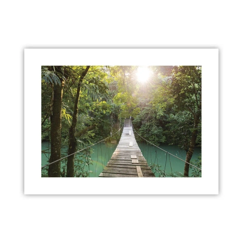 Affiche - Poster - De l'eau azur à la forêt azur - 40x30 cm