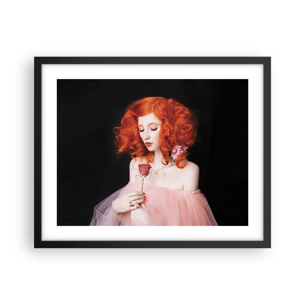 Affiche dans un cadre noir - Poster - De style baroque - 50x40 cm