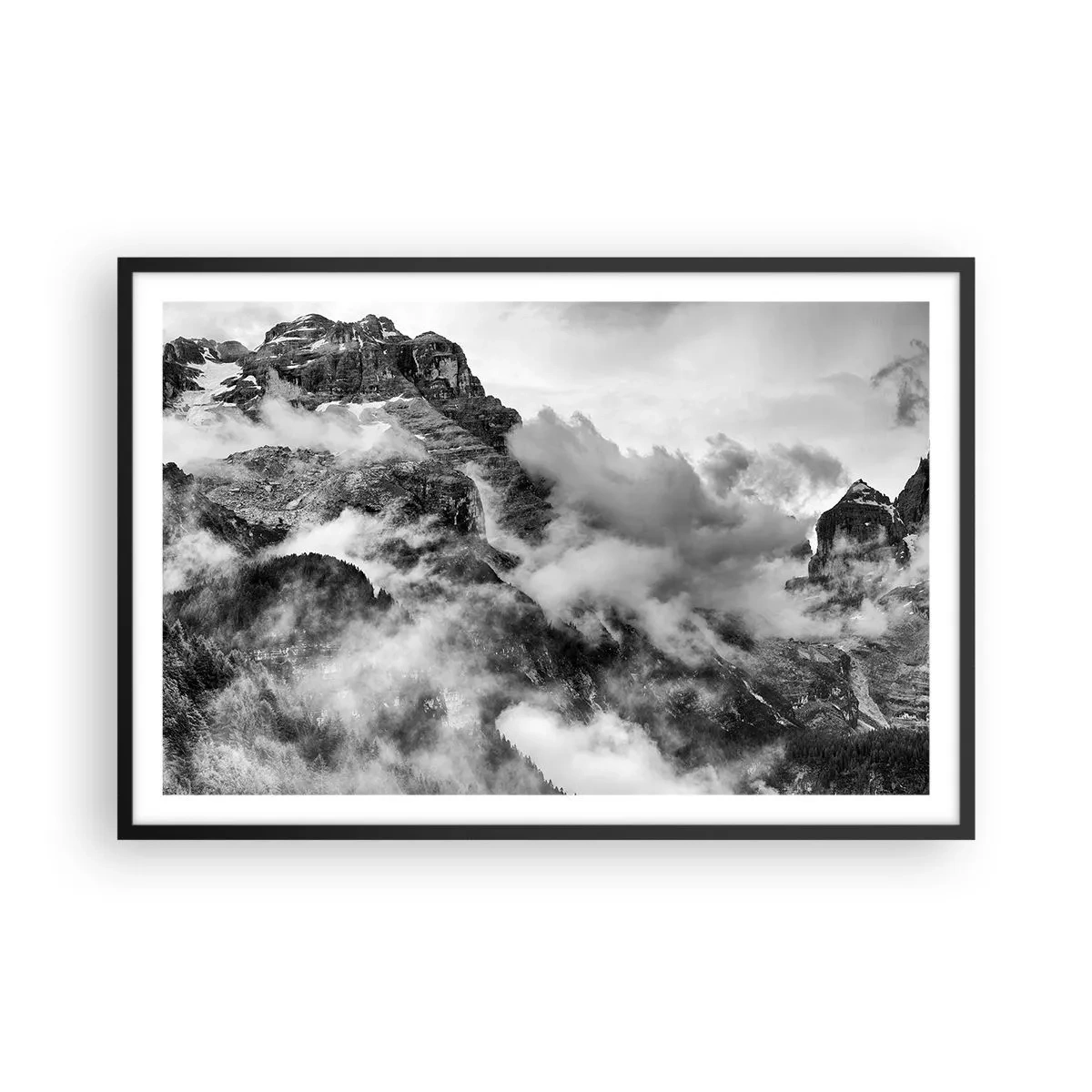 Affiche dans un cadre noir - Poster - Belle et cruelle - 91x61 cm