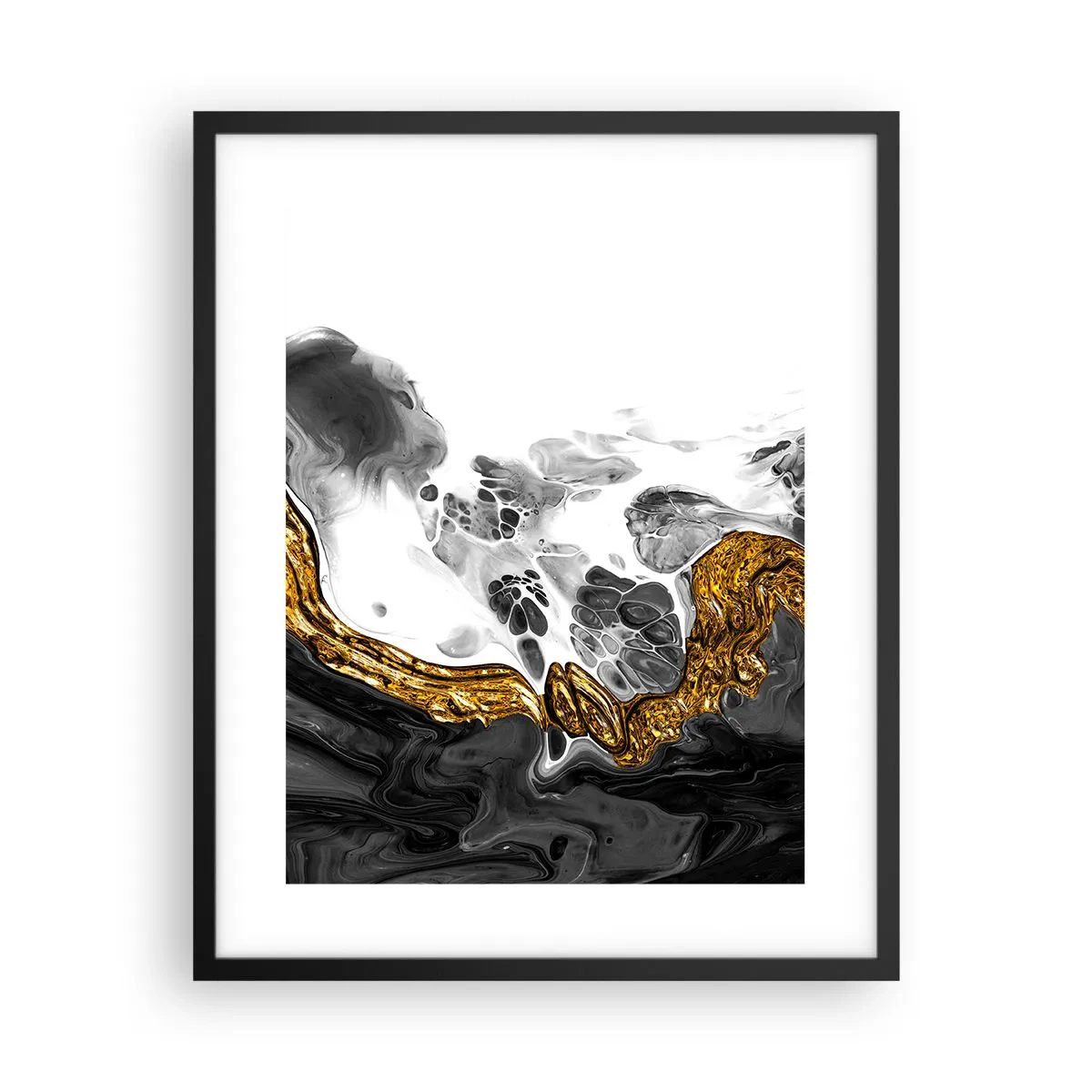 Affiche dans un cadre noir - Poster - Composition organique - 40x50 cm