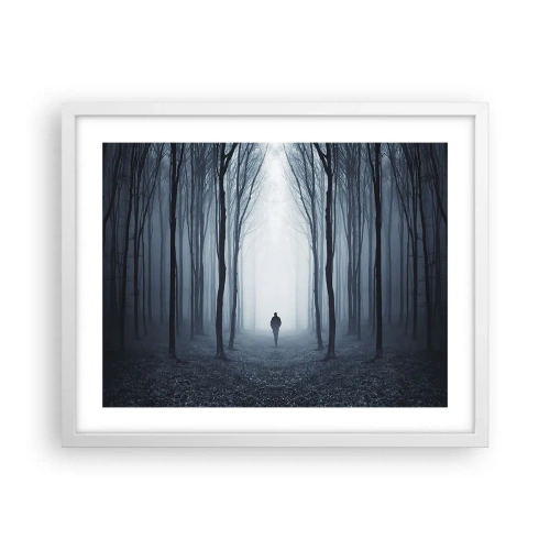 Affiche dans un cadre blanc - Poster - Tout est simple et clair - 50x40 cm