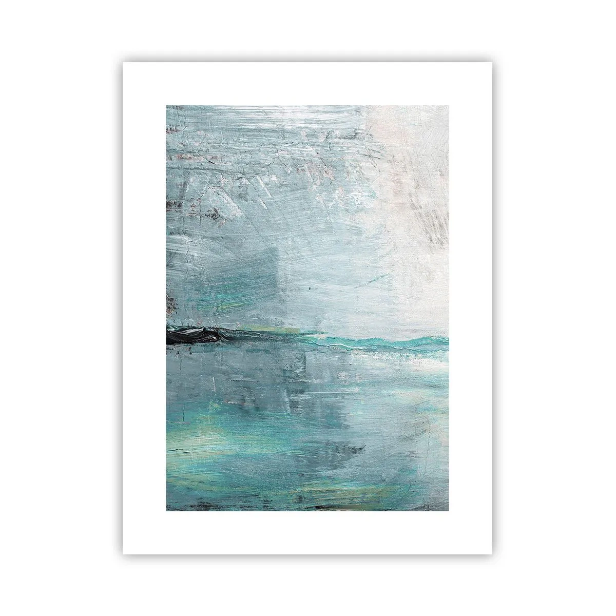 Affiche - Poster - Horizontalement en bleu - 30x40 cm