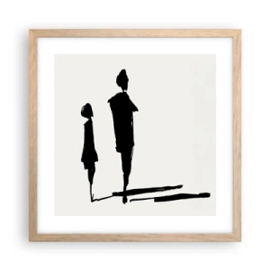 Affiche dans un chêne clair - Poster - Êtes-vous sûr qu'ils sont ensemble ? - 40x40 cm