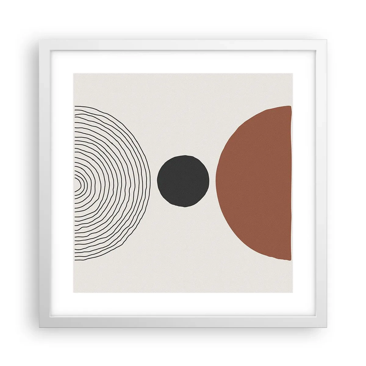 Affiche dans un cadre blanc - Poster - Au centre de l'attention - 40x40 cm