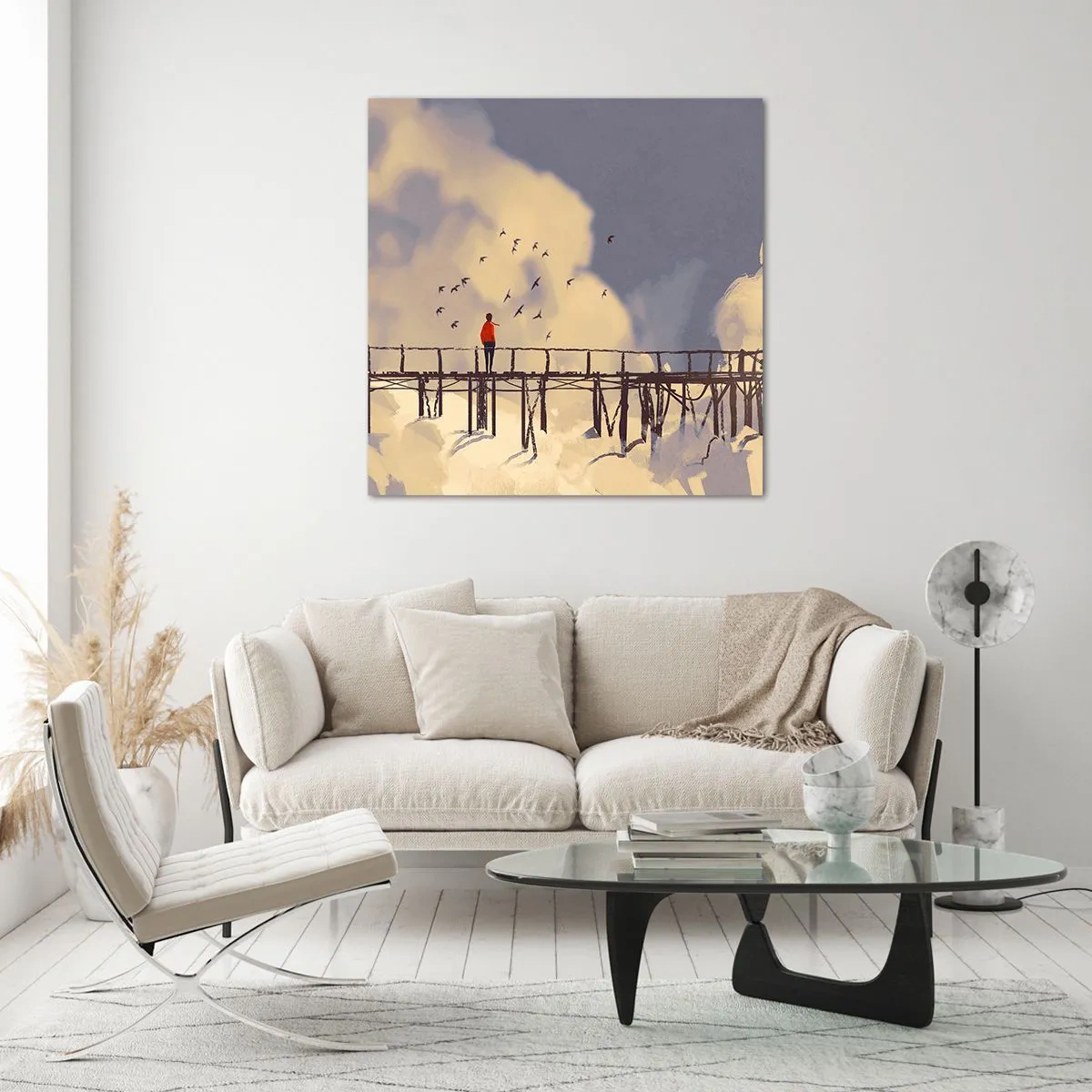 Impression sur verre - Image sur verre - Bleu nostalgie - 40x40 cm