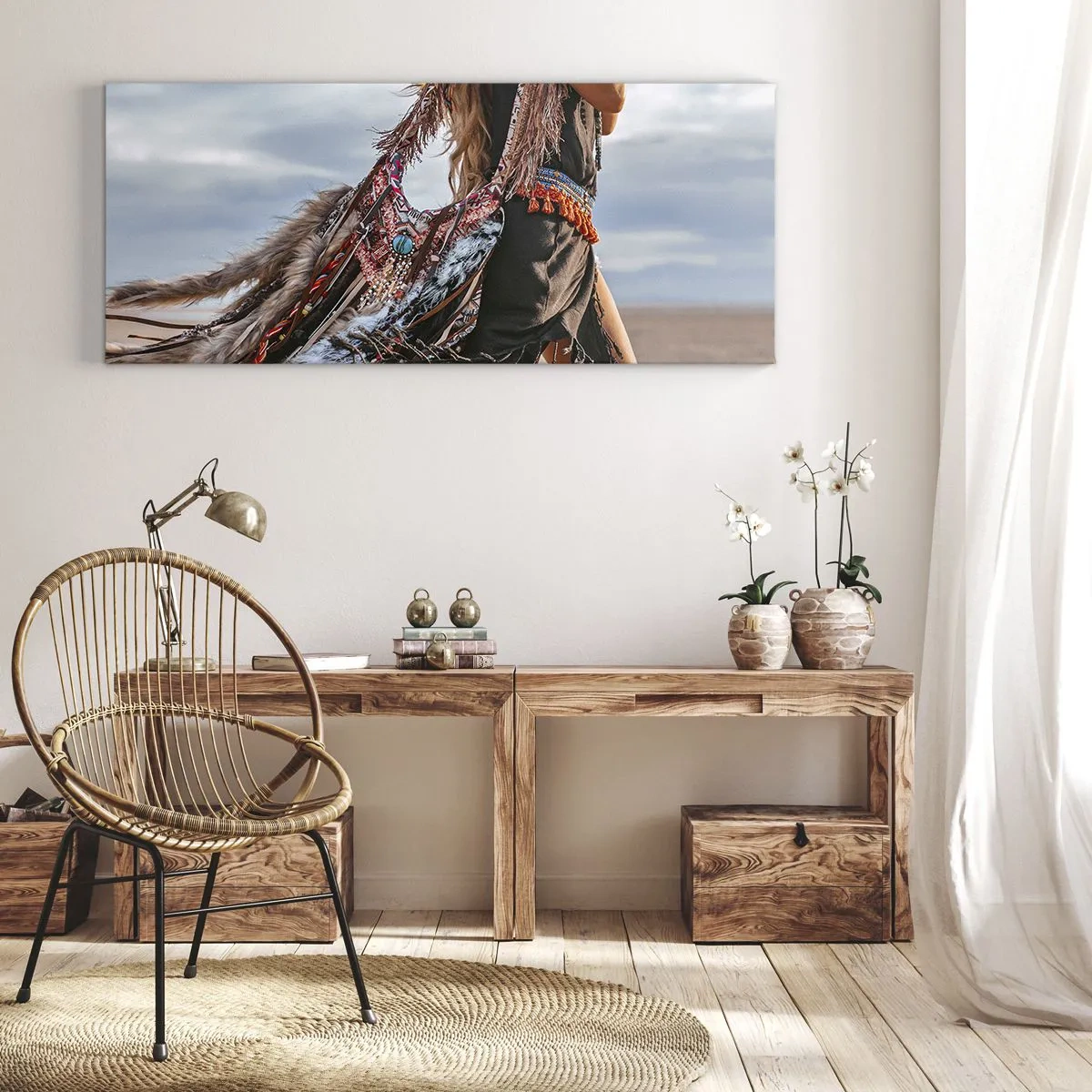 Impression sur toile - Image sur toile - La fille du chaman - 100x40 cm