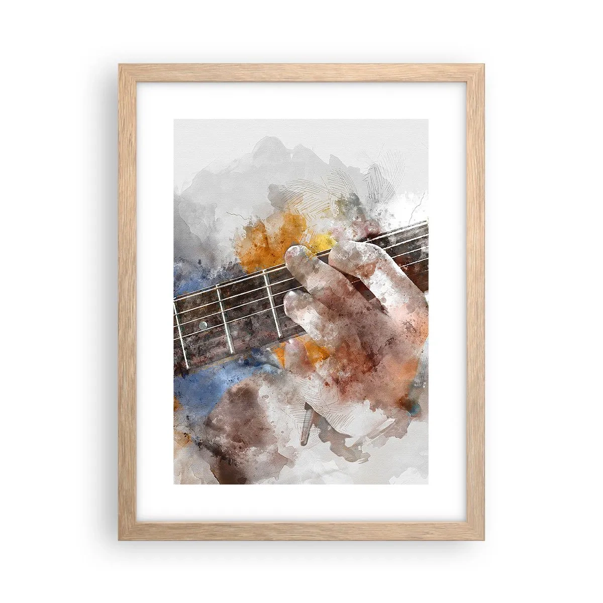 Affiche dans un chêne clair - Poster - La poésie entre les cordes - 30x40 cm