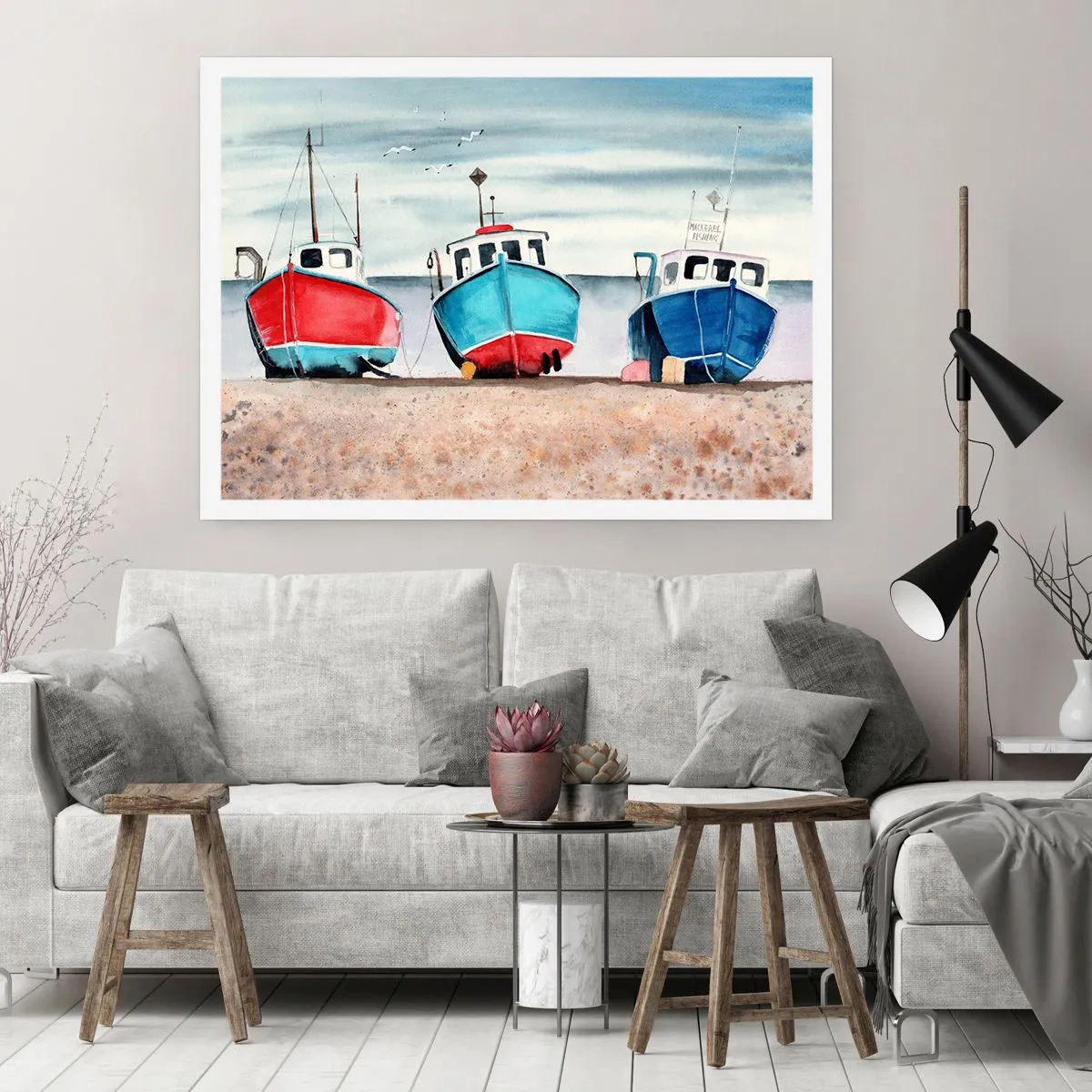 Affiche - Poster - Prêt pour la pêche - 50x40 cm