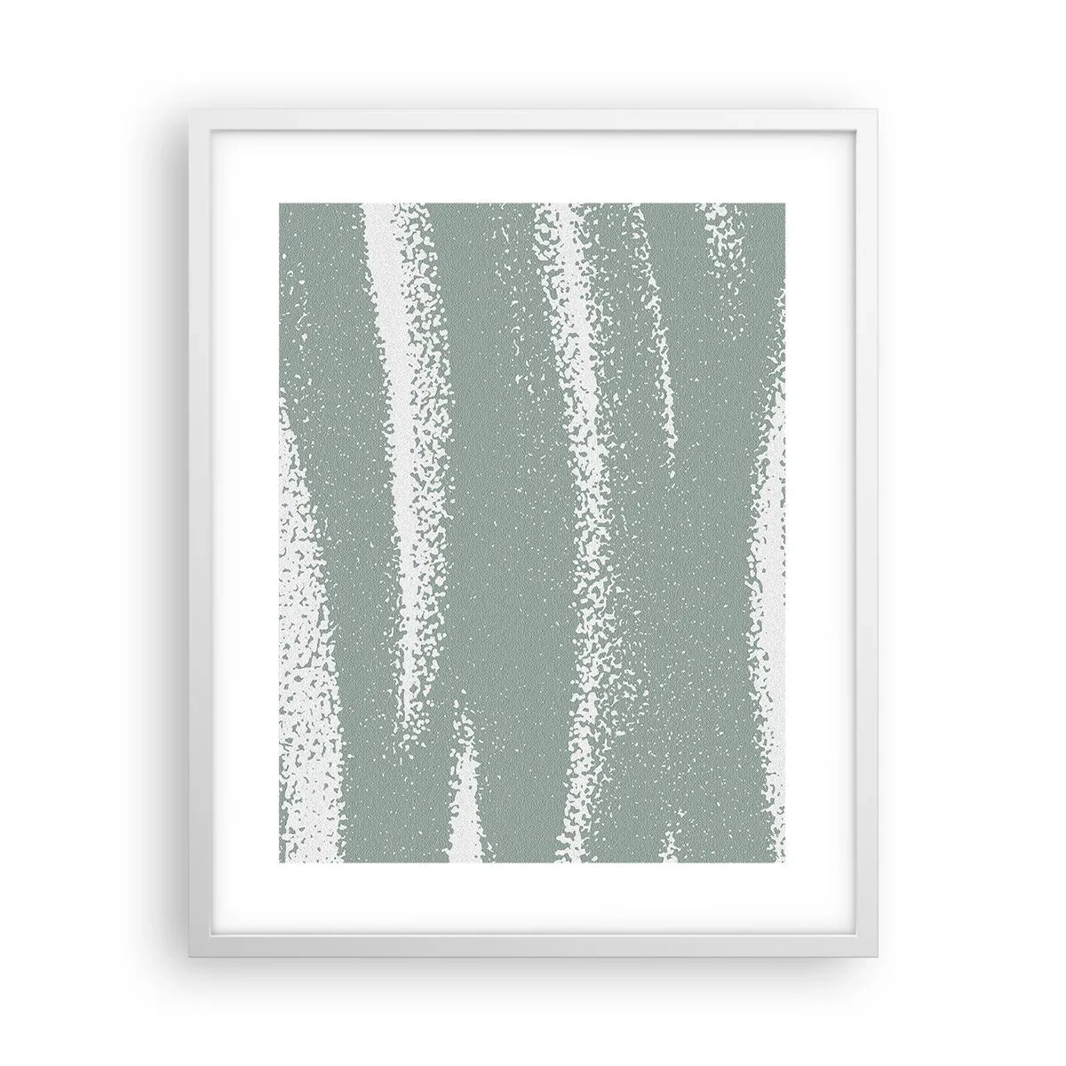 Affiche dans un cadre blanc - Poster - Abstraction dans un climat hivernal - 40x50 cm